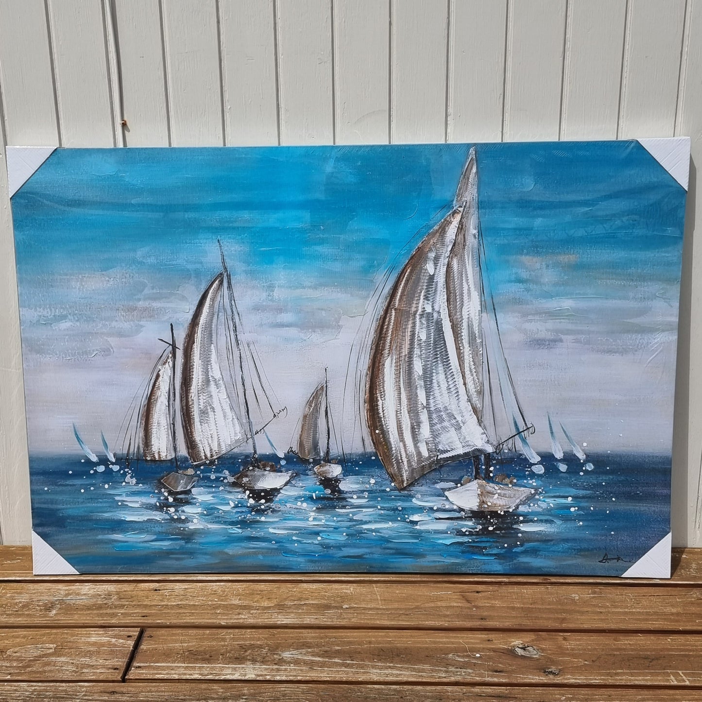 Oil Canvas Painting - Sailing