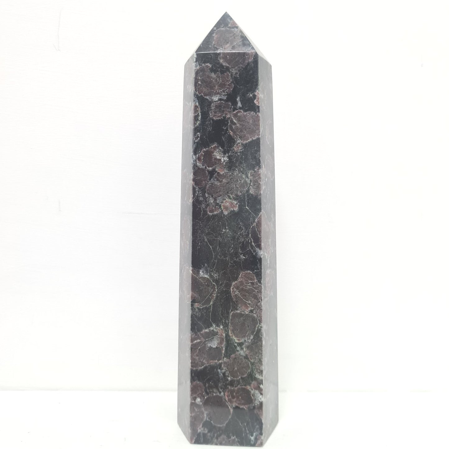 Arfvedsonite with Garnet Gemstone Tower