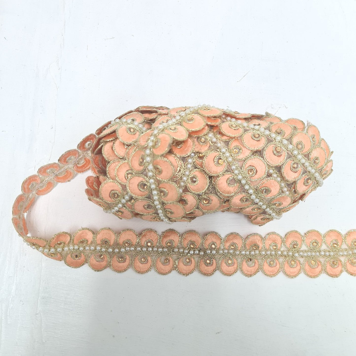 Peach Pearl Indian Trim