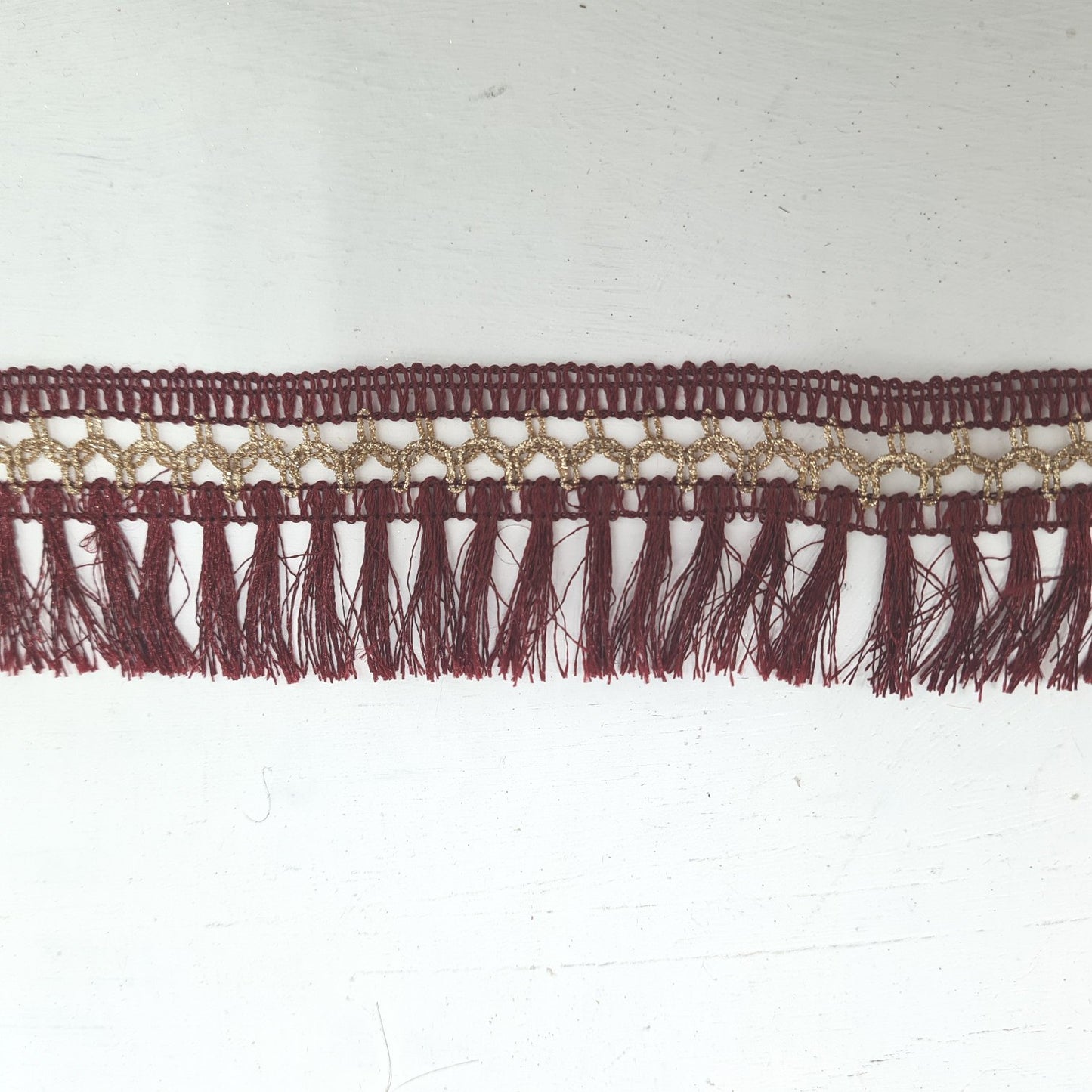 Maroon Red Tassel Trim