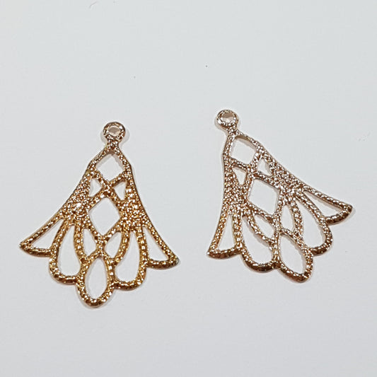 2pc Rose Gold Chandelier Findings