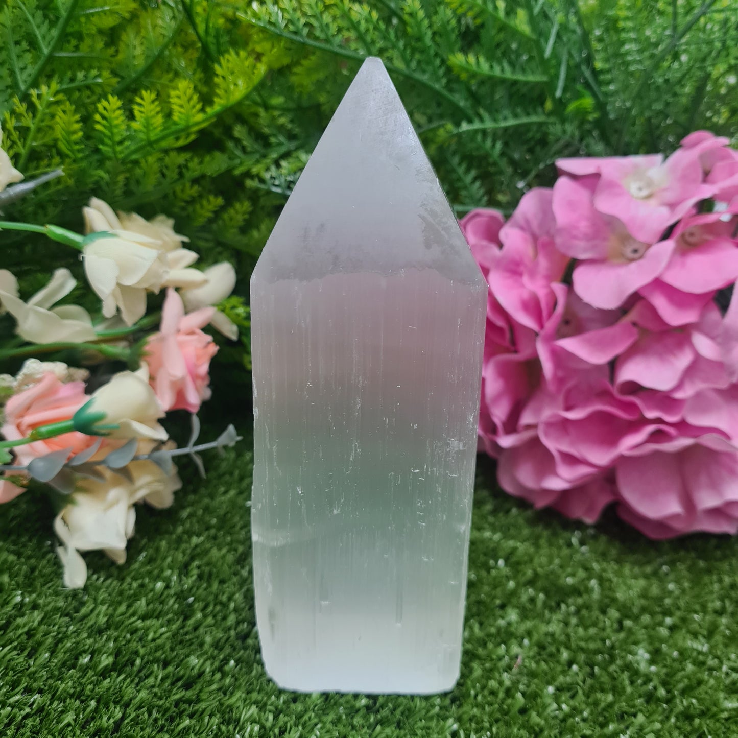 Selenite Pointed Tower 15cm