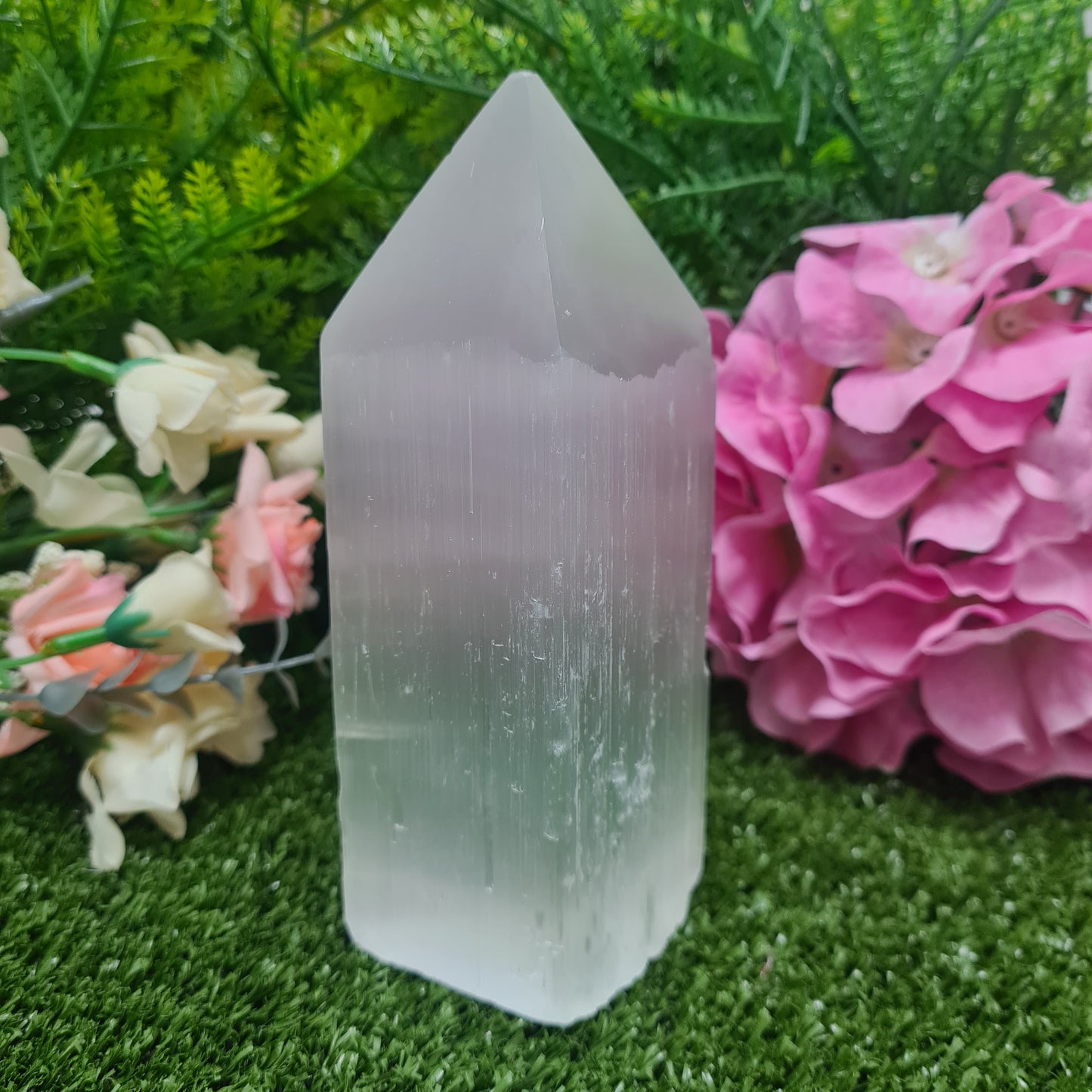 Selenite Pointed Tower 15cm