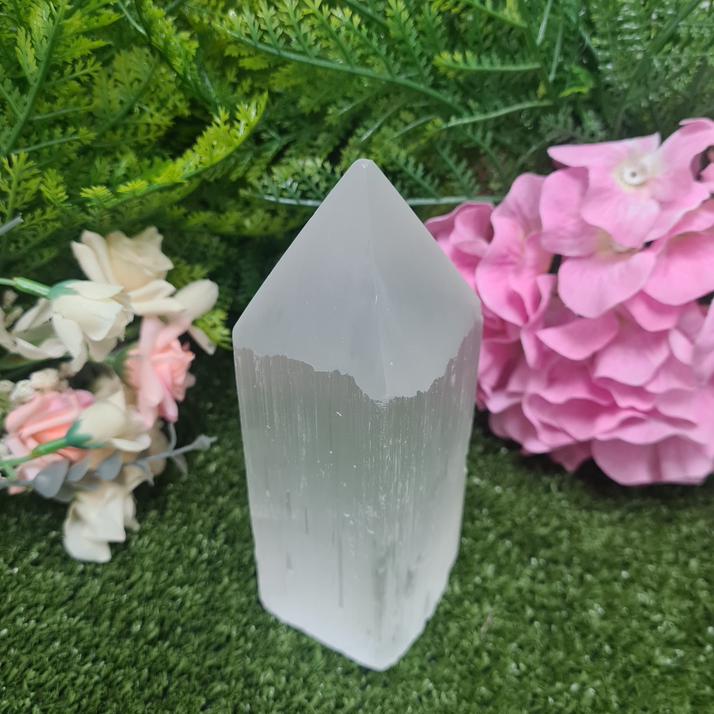 Selenite Pointed Tower 15cm