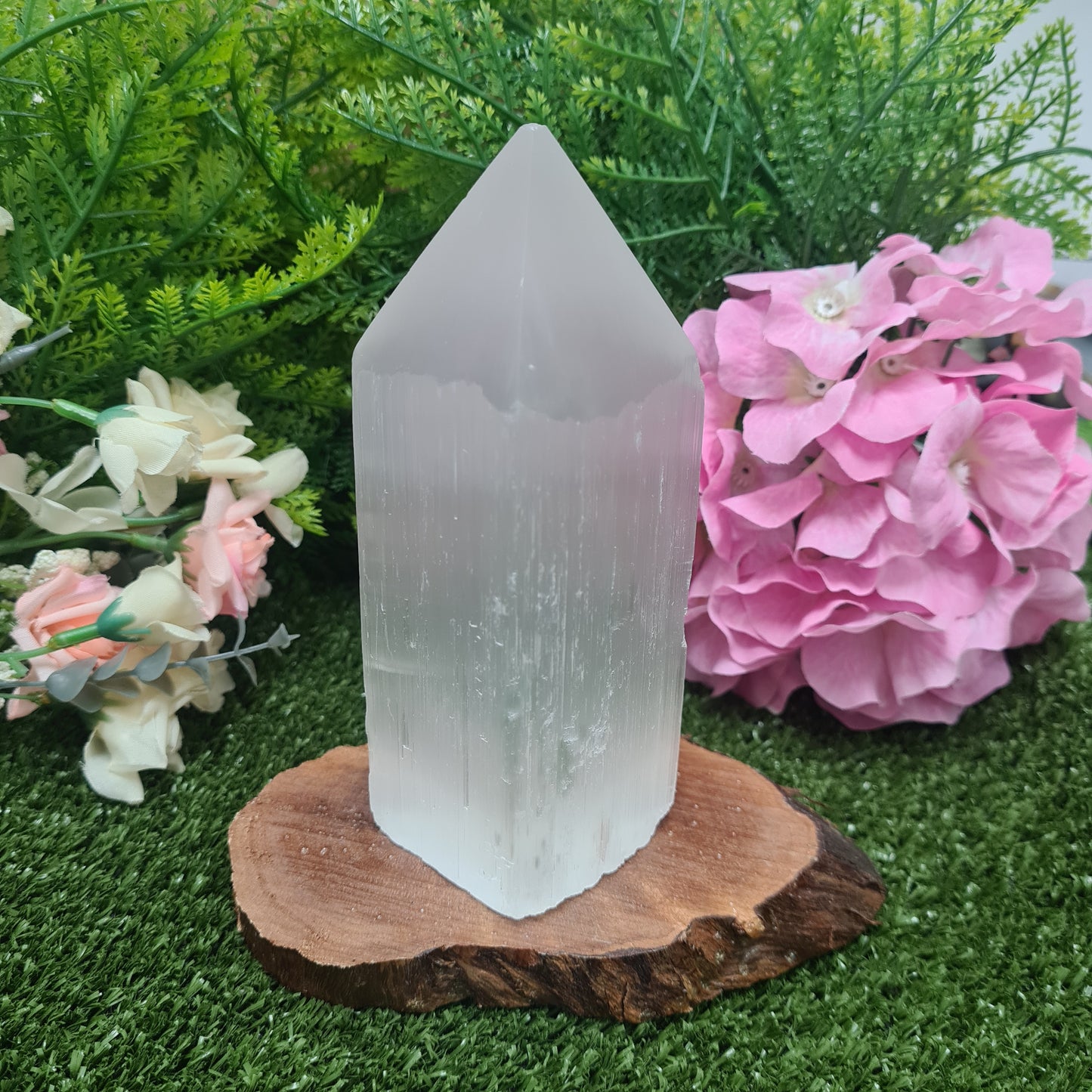 Selenite Pointed Tower 15cm