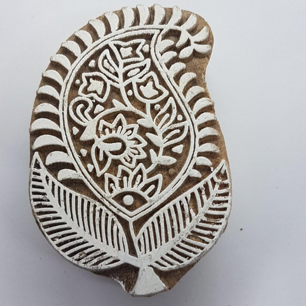 Paisley Indian Block Stamp