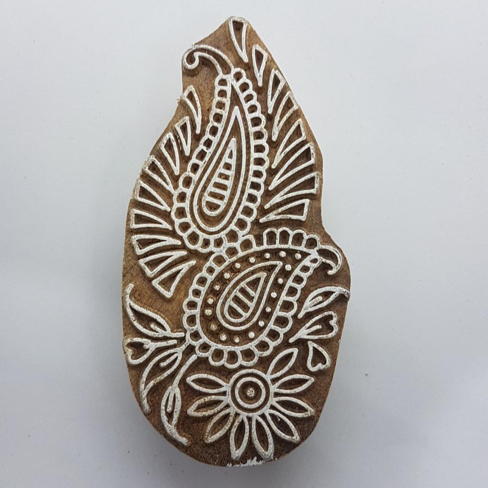 Paisley Indian Block Stamp