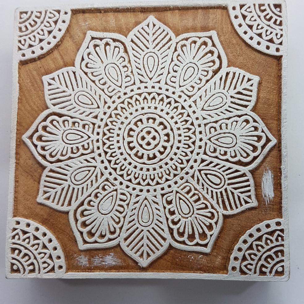 Large Flower Block Stamp