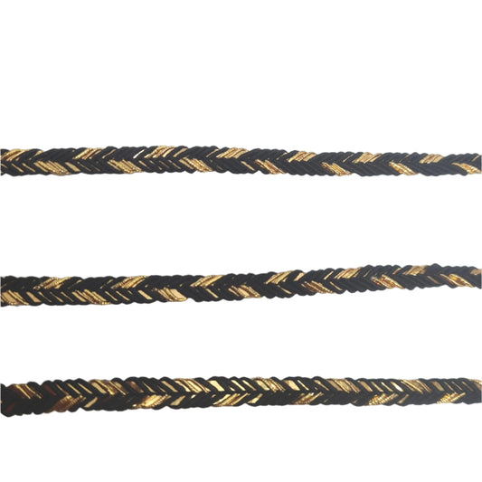 Black and Gold Braided Trim