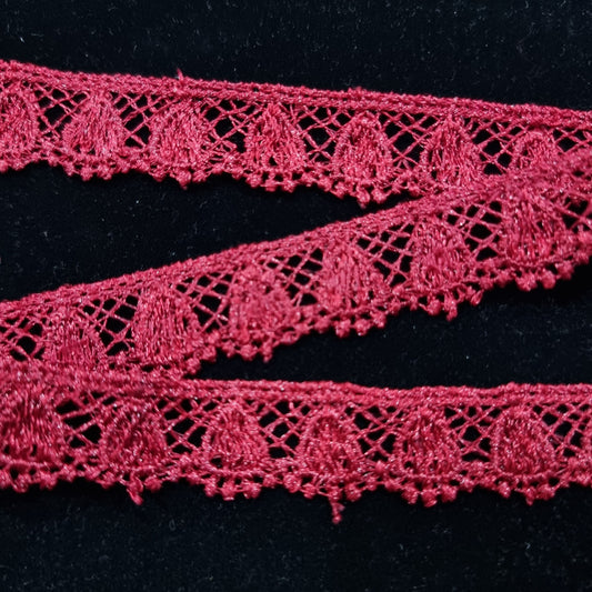 Maroon Lace Trim