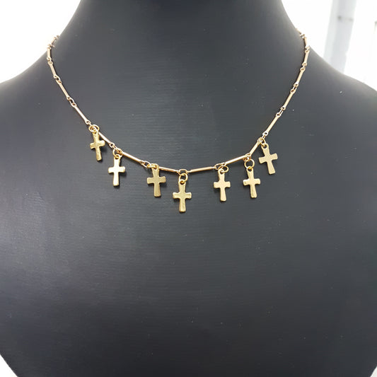 Gold Plated Cross Necklace