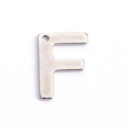 Letter F Stainless Steel Charm