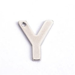 Letter Y Stainless Steel Charm