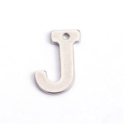 Letter J Stainless Steel Charm