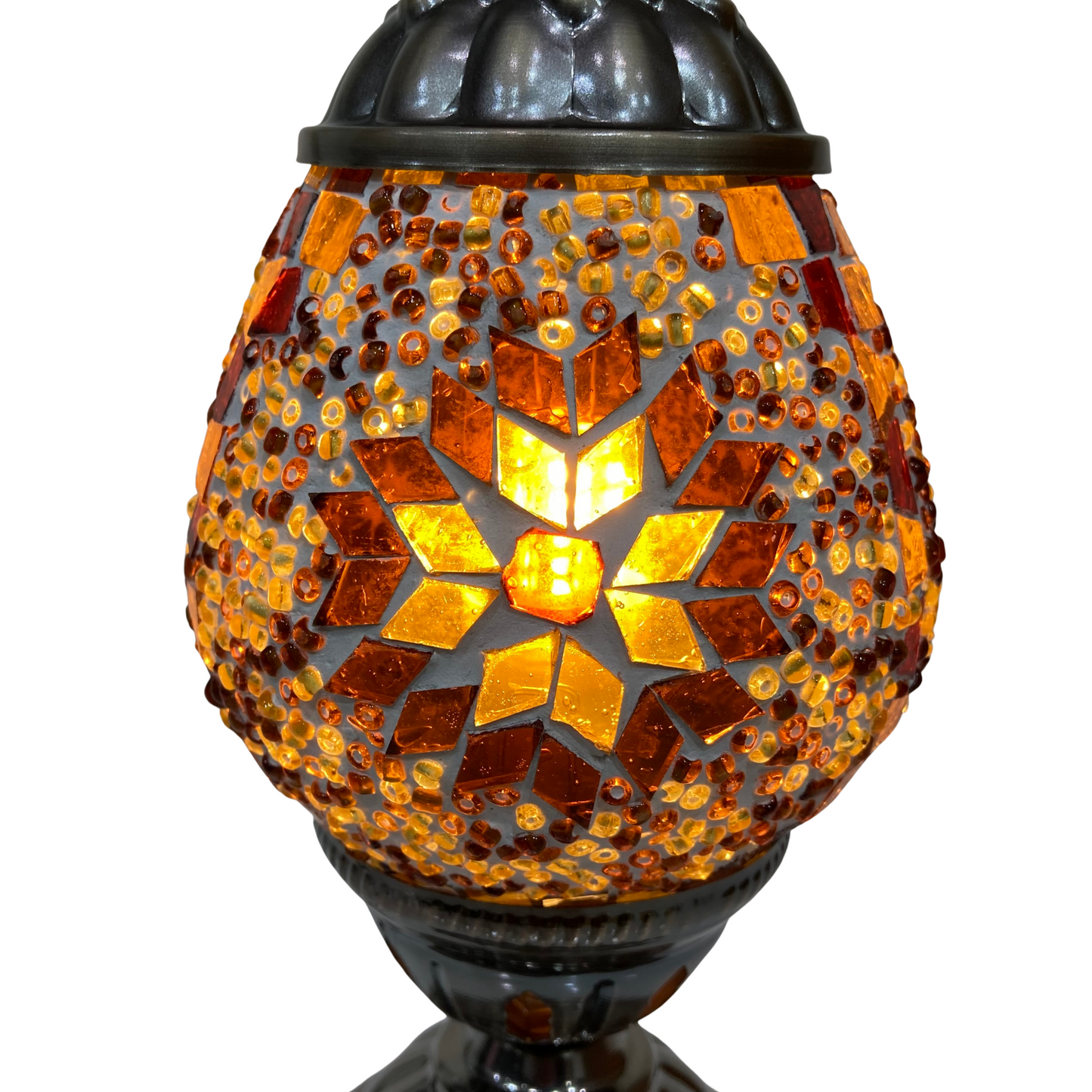 Small Turkish Oval Mosaic Table Lamp - TL1