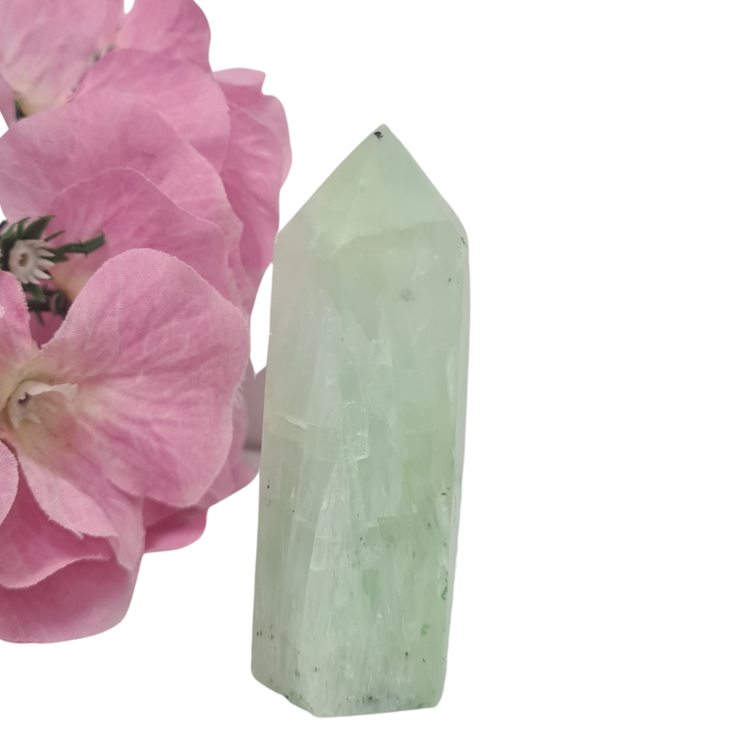 Pistachio Calcite Gemstone Point