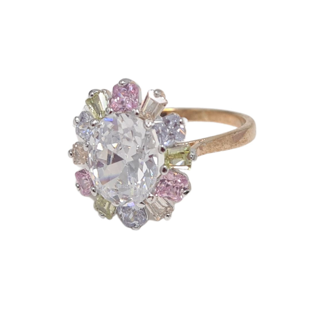 CZ Oval Statement Cocktail Ring