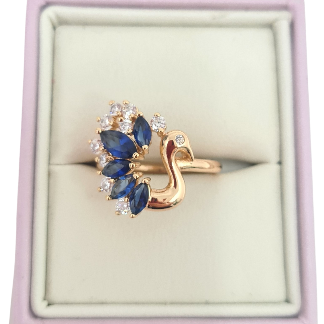 Blue Swan CZ Ring