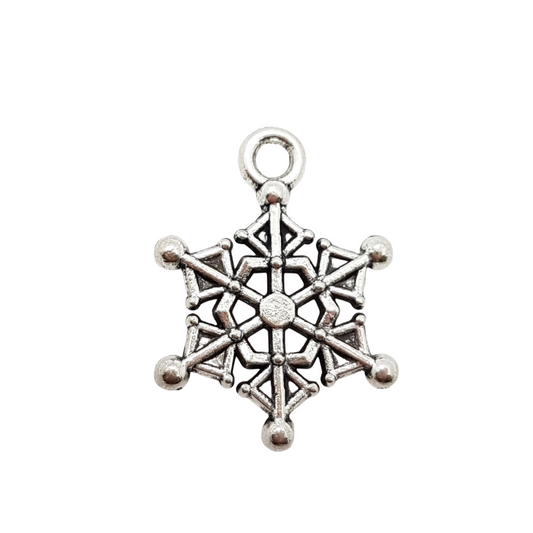 Mini Silver Snowflake Charm