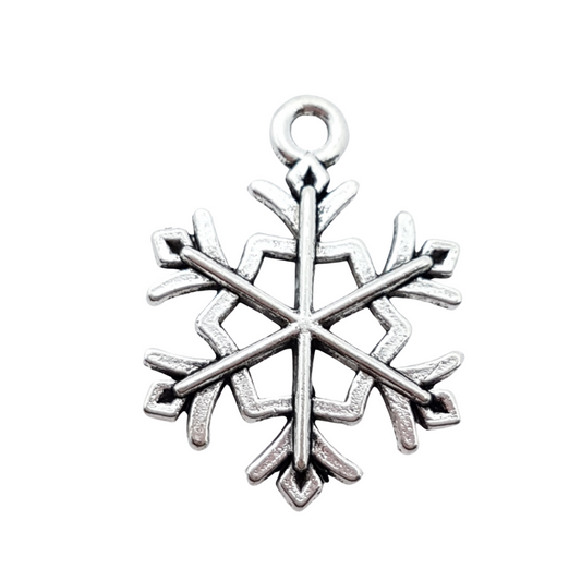 Antique Silver Snowflake Charm