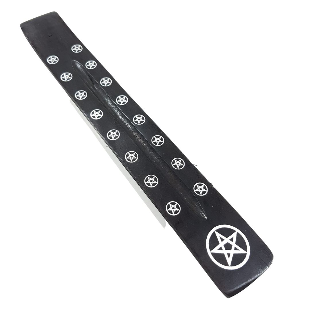 Antique Black Pentacle Incense Holder