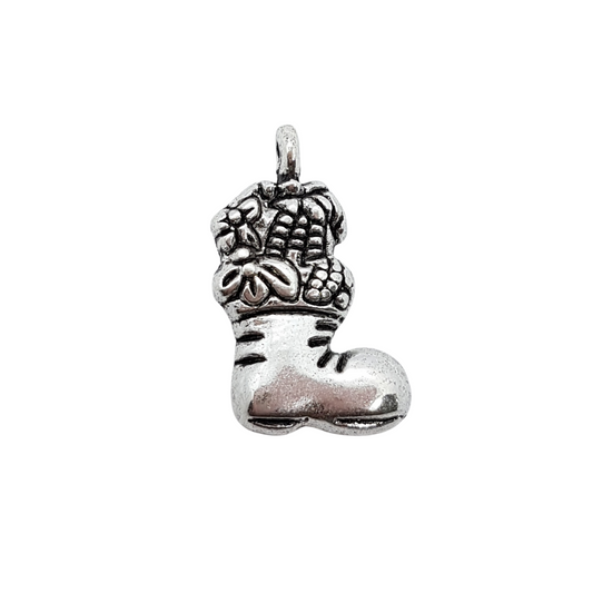 Antique Silver Stocking Charm