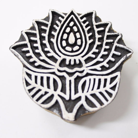 Flower Hand Carved Indian Block Stamp